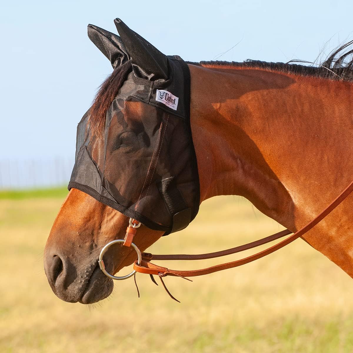 Horse Fly Mask with UV Protection, Soft Coated Nylon Micromesh, Clear Vision, Full Size