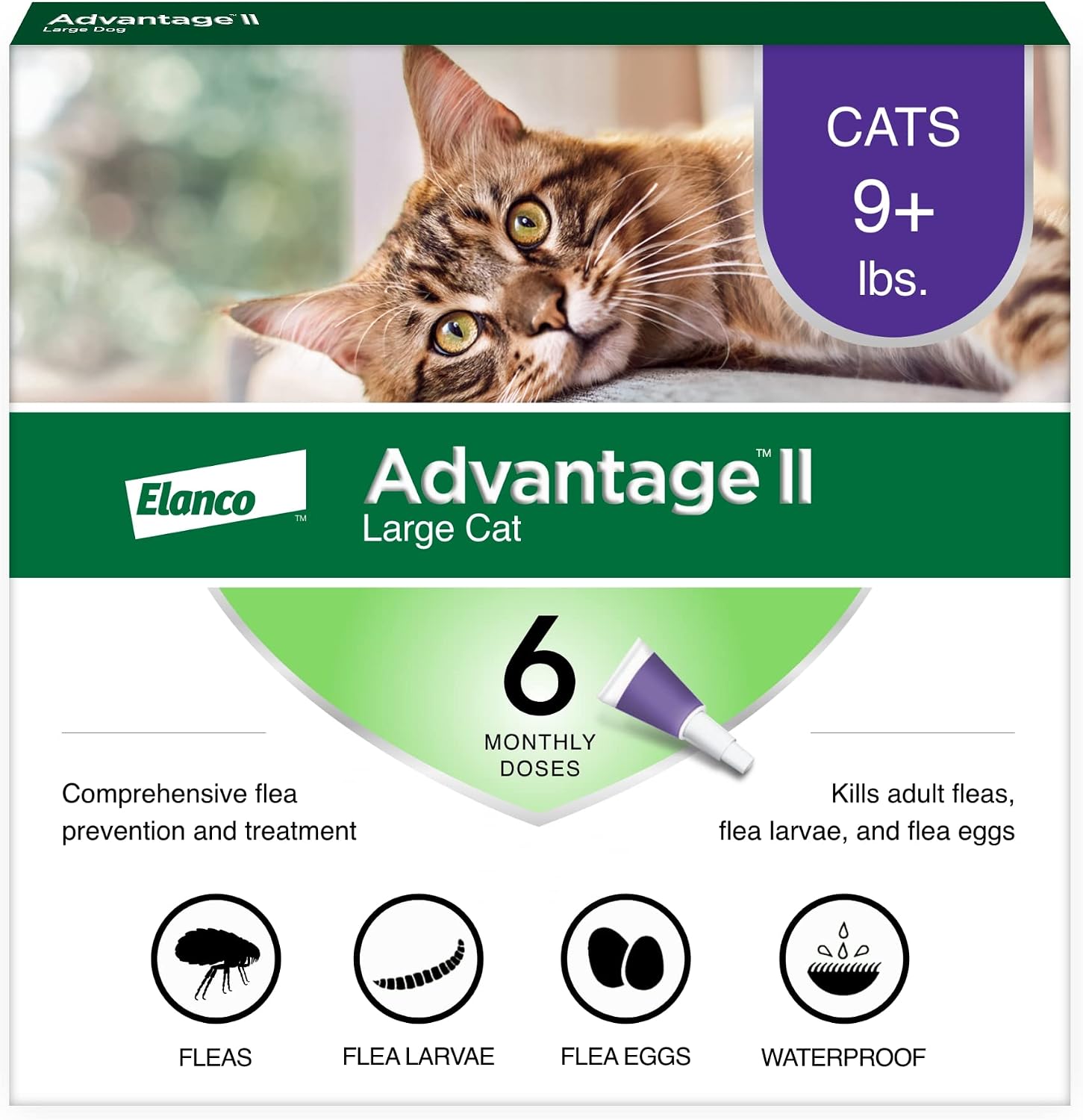 Advantage II Small Cat Flea Treatment & Prevention | For Cats 5-9 lbs
