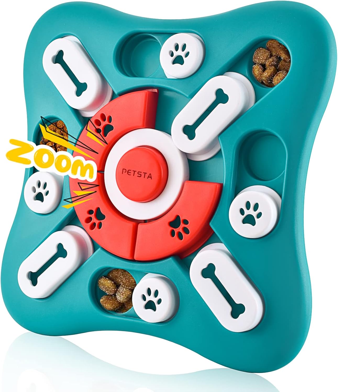 PETSTA Dog Puzzle Toy – Treat Dispensing Enrichment Toy with 3 Difficulty Levels for Dogs & Cats