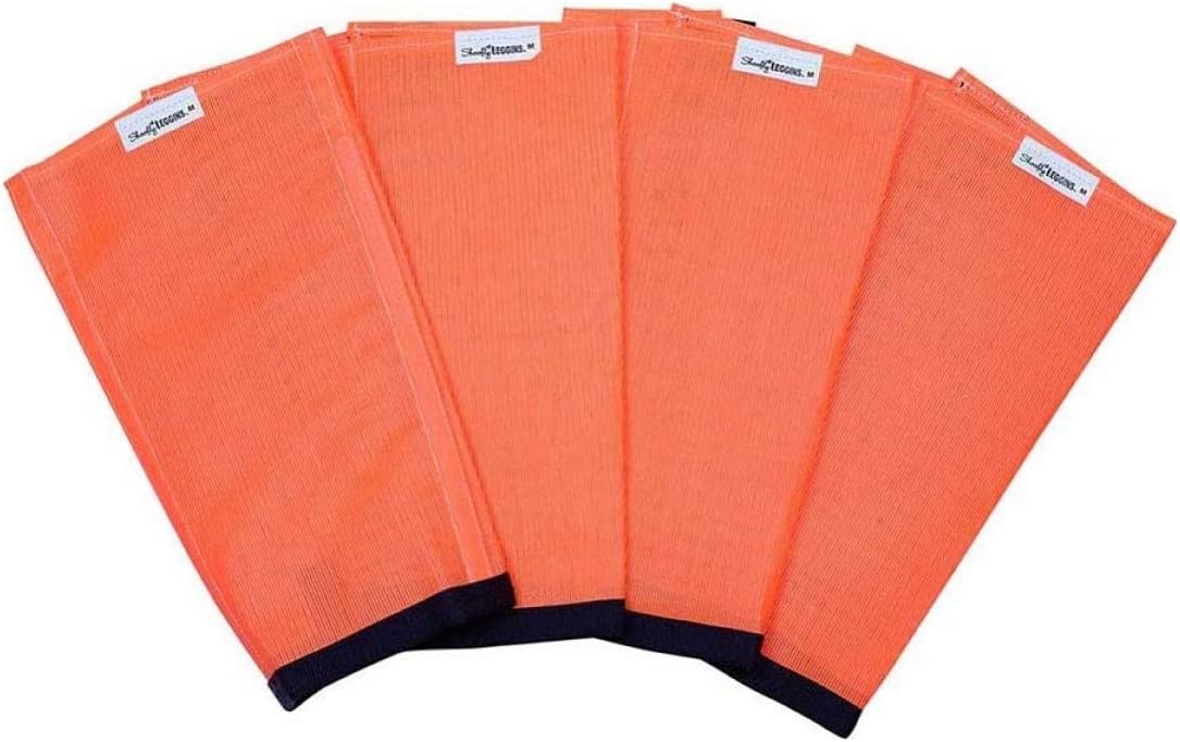 SHOOFLY Horse Leggins, Prevent Paintful Fly Bites, Reduces Stress & Stomping, Chemical-Free Plastic Mesh Material (Orange/Medium).